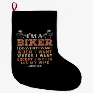 Meia De Natal Grande motociclista que quer piada motocicleta moto homen