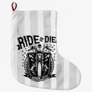 Meia De Natal Grande Motociclo Ride ou Die II