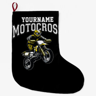 Meia De Natal Grande Motocross Dirt Bike Racing Personalizado 