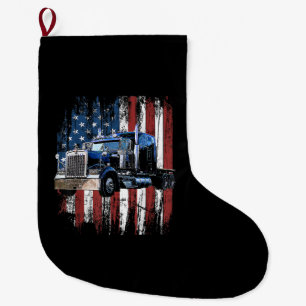 Meia De Natal Grande Motorista De Caminhão De Sinalizador Americano Gi