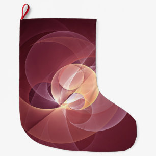 Meia De Natal Grande Movimento Abstrato Moderno Vinho Vermelho Rosa Art