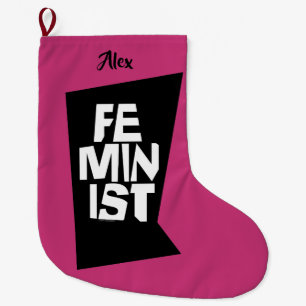 Meia De Natal Grande Mulher igual imitaçãoa da menina fêmea feminist
