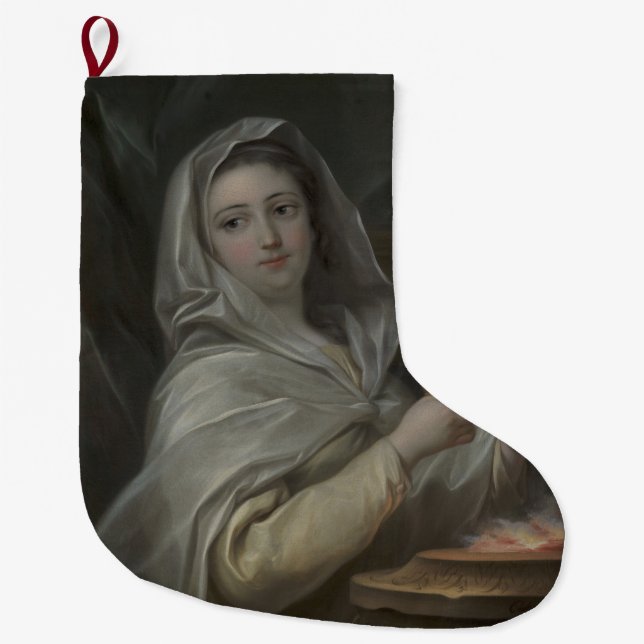 Meia De Natal Grande Mulher retratada como Virgem Vestal (Roma Antiga) (Frente)