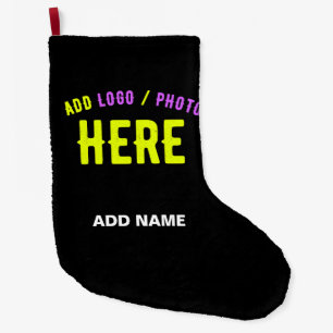 MEIA DE NATAL GRANDE NA MODA MODERNO PERSONALIZÁVEL NEGRO VERIFICADO CO