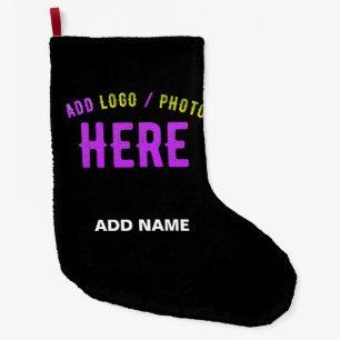 MEIA DE NATAL GRANDE NA MODA MODERNO PERSONALIZÁVEL NEGRO VERIFICADO CO