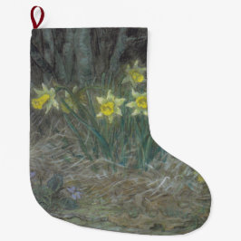 Meia De Natal Grande Narcissus Flowers and Violets (por Millet)