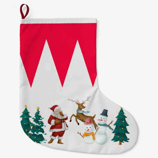 Meia De Natal Grande natais vintages (Frente)