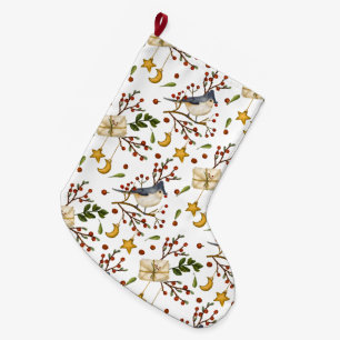 Meia De Natal Grande Natal Bluejay - Grande Estoque de Natal