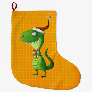 Meia De Natal Grande Natal bonito T-rex