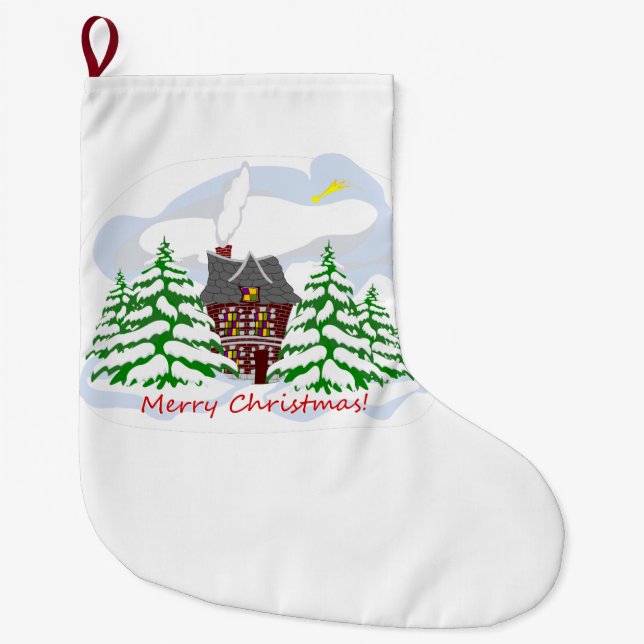 Meia De Natal Grande Natal chegando à casa da família (Frente)