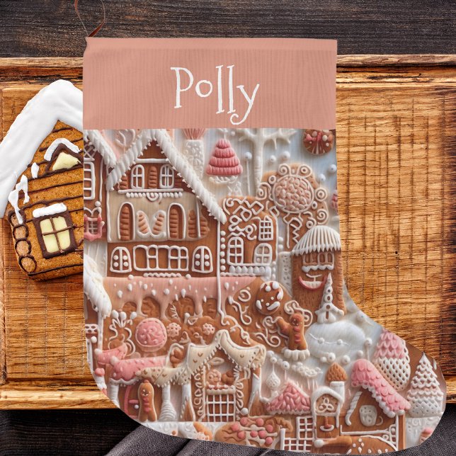 Meia De Natal Grande Natal da Casa de Pão Gingerido (Criador carregado)