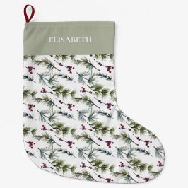 Meia De Natal Grande Natal da Poinsettia Botânica Elegante