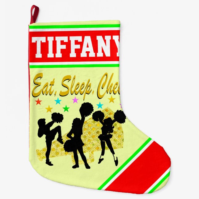 MEIA DE NATAL GRANDE NATAL DE CHEERLEADING PERSONALIZADO (Frente)
