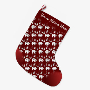 Meia De Natal Grande Natal do urso que armazena a meia tribal da garra