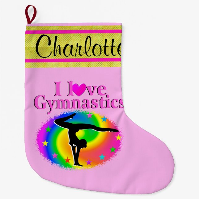 MEIA DE NATAL GRANDE NATAL GINÁSTICO PERSONALIZADO BONITO (Frente)