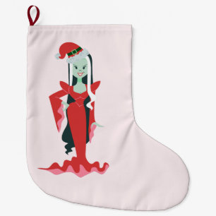 Meia De Natal Grande natal gótico de terror papai noel vampira mulher