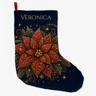 Meia De Natal Grande Natal nas Estrelas | Poinsettia