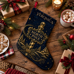 Meia De Natal Grande Natal nas Estrelas Polo Norte