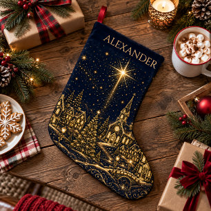 Meia De Natal Grande Natal nas Estrelas Vila de Natal