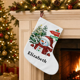 Meia De Natal Grande Natal Personalizado Papai Noel Terra de Inverno