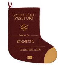 Natal Personalizado Vintage Estilo Passaporte Dour