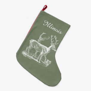 Meia De Natal Grande Natal Verde da Camuflagem Russa Personalizada