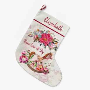 Meia De Natal Grande Natal Vitoriano Vintage - Cavalo de Rocha