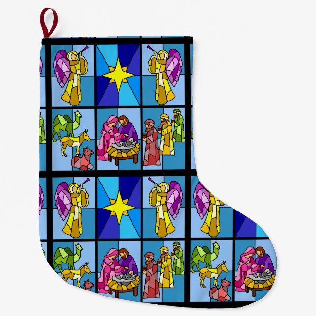 Meia De Natal Grande Natividade  (Frente)