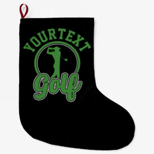 Meia De Natal Grande NOME DE ADD DE Golf Personalizado Retro Pro Golfer