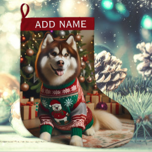 Meia De Natal Grande Nome do Adicionar Foto