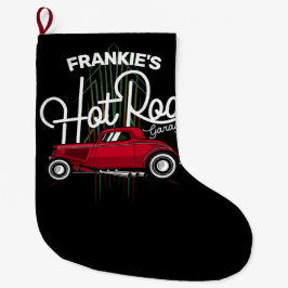 Meia De Natal Grande Nome PERSONALIZADO da Garagem de Estrada Quente