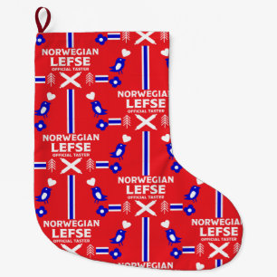 Meia De Natal Grande Norueguês - Esquerda Flatpão Apron