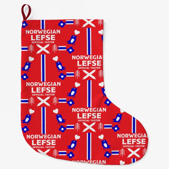 Meia De Natal Grande Norueguês - Esquerda Flatpão Apron (Frente)