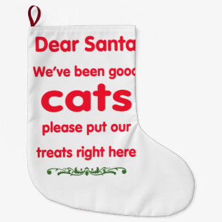 Meia De Natal Grande Nós fomos bons gatos