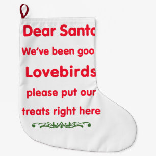 Meia De Natal Grande nós fomos bons lovebirds