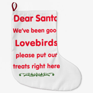 Meia De Natal Grande nós fomos bons lovebirds