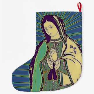 Meia De Natal Grande nossa dama de guadalupe