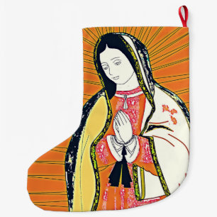 Meia De Natal Grande nossa dama de guadalupe