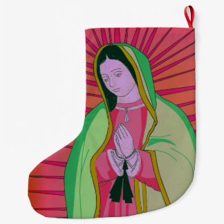Meia De Natal Grande nossa dama de guadalupe