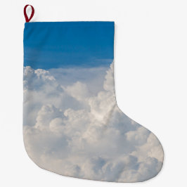 Meia De Natal Grande Nuvens no céu