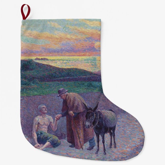 Meia De Natal Grande O Bom Samaritano (Frente)