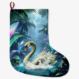 Meia De Natal Grande O Cisne das Águas Esquecidas.