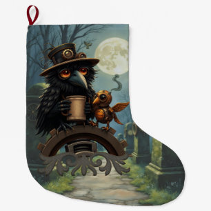 Meia De Natal Grande O corvo movido a Café