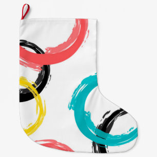 Meia De Natal Grande O curso colorido, legal, moderno, na moda da