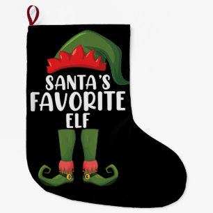 Meia De Natal Grande O Elfo Favorito do Papai Noel Família Corresponden