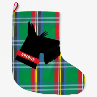 Meia De Natal Grande O Scottish Terrier personalizou a meia do Natal