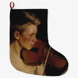 Meia De Natal Grande O violinista (músico masculino) (por Pekka Halonen