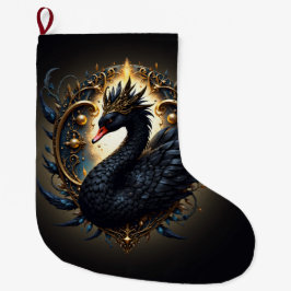 Meia De Natal Grande Obsidian Swan of Silent Grace – Dark Fantasy 