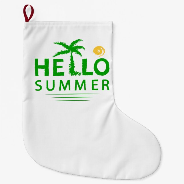 Meia De Natal Grande Olá Summer (Frente)