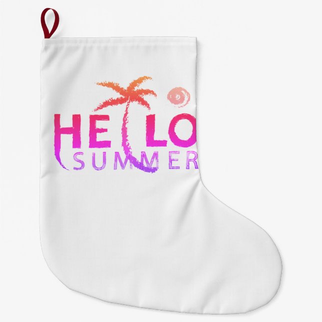 Meia De Natal Grande Olá Summer (Frente)